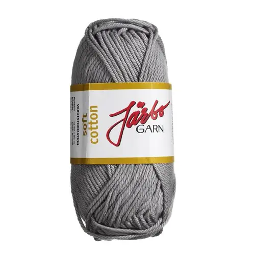 Garn Järbo Soft Cotton 50 g grå – 8836 Stone grey