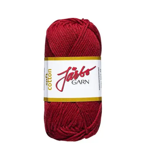 Garn Järbo Soft Cotton 50 g vinrød – 8859 Maroon red