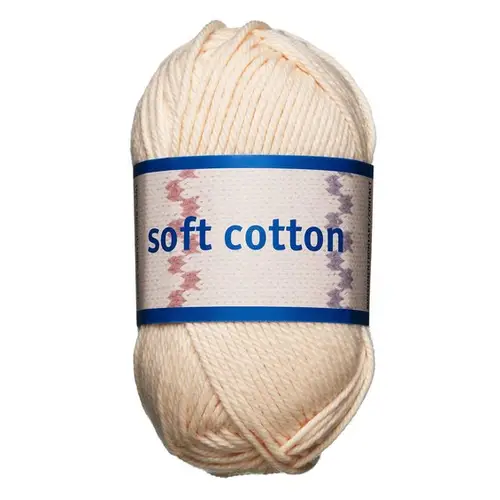 Garn Järbo Soft Cotton 50 g lys abrikos – 8869 Paled apricot