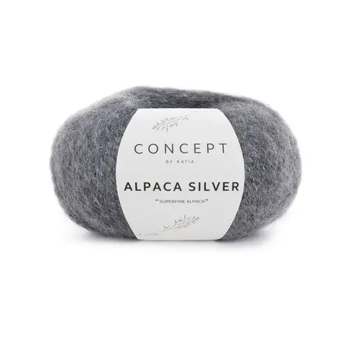 Garn Alpaca silver 25 g m.grå