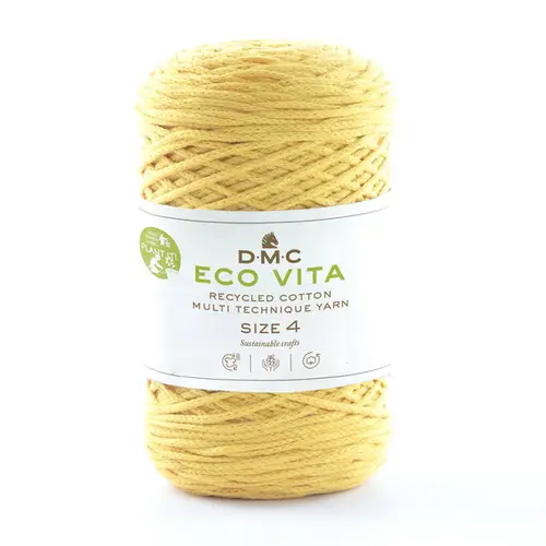 Garn DMC Eco Vita 4 250 g – gul 09