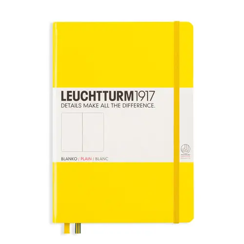 Leuchtturm Notebook A5 Plain Lemon – Hardcover