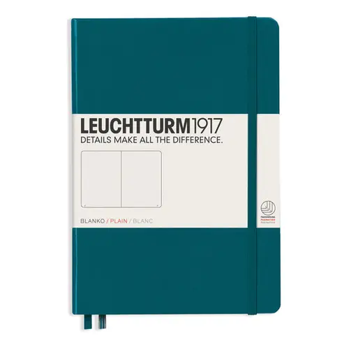 Leuchtturm Notebook A5 Plain Pacific Green – Hardcover