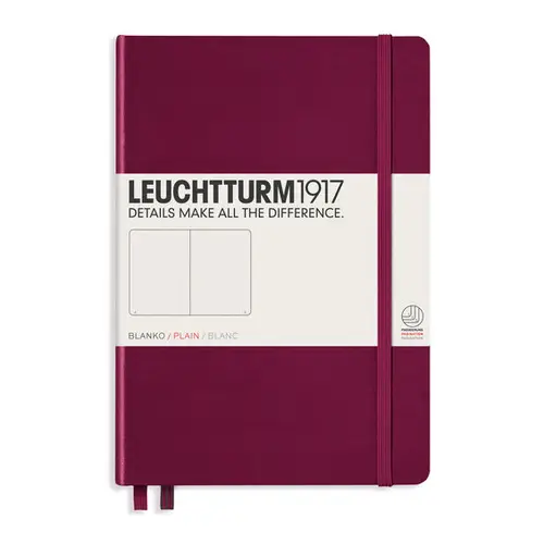 Leuchtturm Notebook A5 Plain Port Red – Hardcover