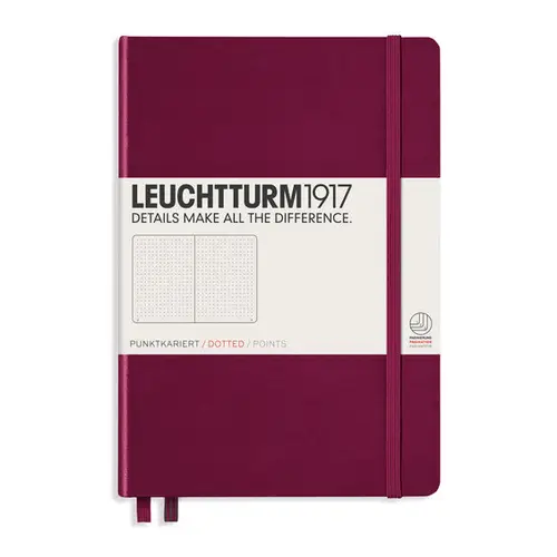 Leuchtturm Notebook A5 Dotted Port Red – Hardcover