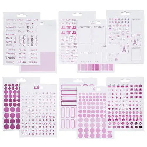 Stickersblok 20 ark Rosa