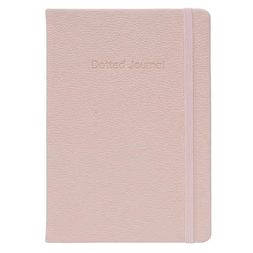 Dotted journal A5 elastik rosa