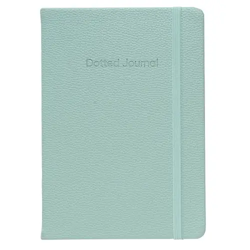 Dotted journal A5 elastik grøn