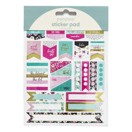 Stickersblok 16 ark Girlpower – masser af girlpower-motiver med metallic & iriserende motiver. 2×8 design