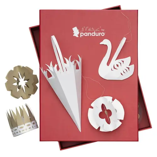 HC Andersen Christmas paper cutting kit – klip og fold flotte juledekorationer i H.C. Andersens ånd