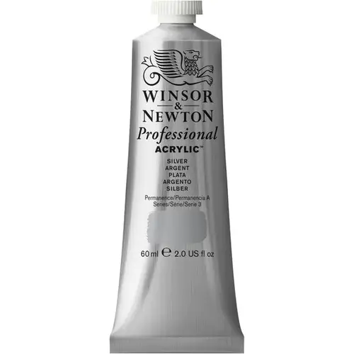 Winsor & Newton Professional akrylfarve 60 ml Silver 617