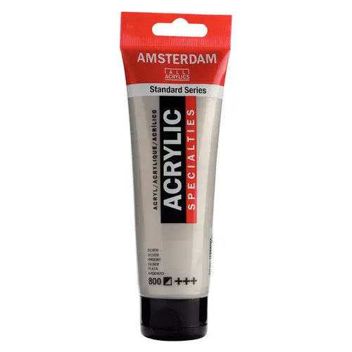 Amsterdam Acrylic akrylfarve 120 ml Silver 800