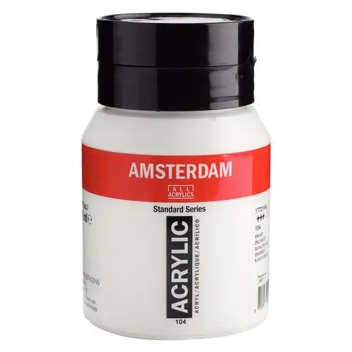 Amsterdam Acrylic akrylfarve 500 ml Zinc White 104