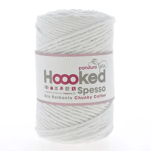 Hooked Spesso Eco Barbante Chunky Cotton by Panduro Yarn – 500 g hvid, Lotus S200