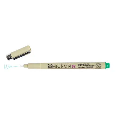 Pigma Micron 02 grøn 0,3 mm