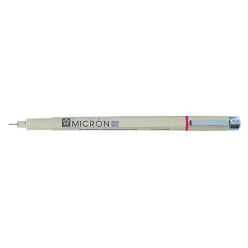 Pigma Micron 02 rød 0,3 mm