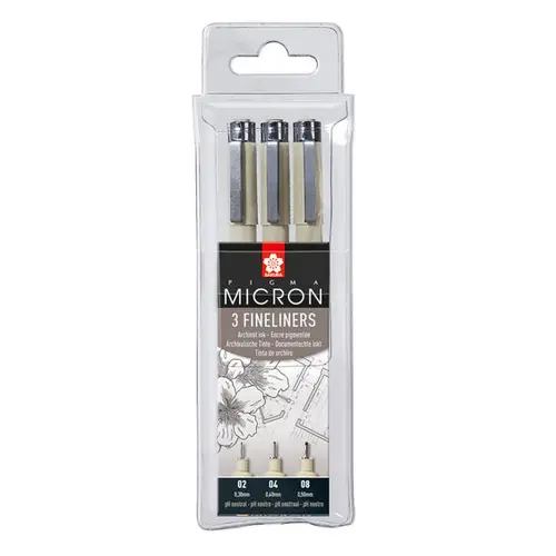 Pigma Micron set 3p 0,30-0,5mm