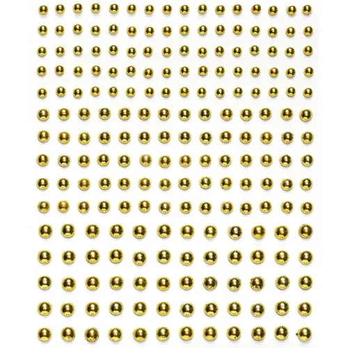 Pearl stickers guld – 420 guldskinnende perlestickers. Ø4, 5, 6 mm