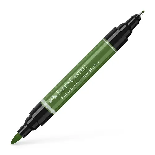 Faber-Castell PITT Artist Pen Dual Marker – Permanent green olive 167