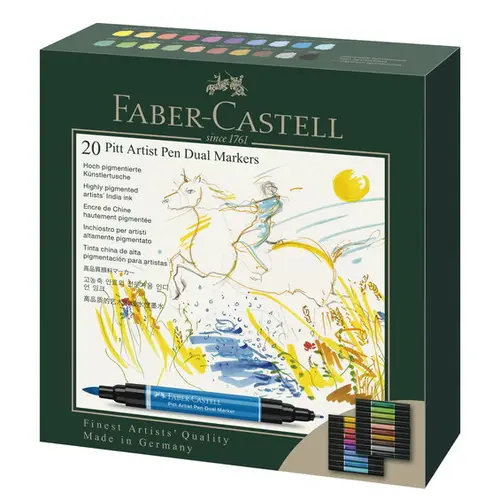 Faber-Castell PITT Artist Pen Dual Marker set med 20 penne