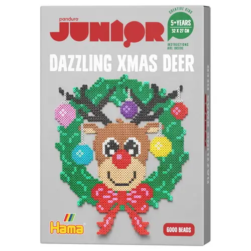 Panduro Hama Dazzling Xmas Deer – lav julens flotteste krans med et rensdyr! 27×32 cm