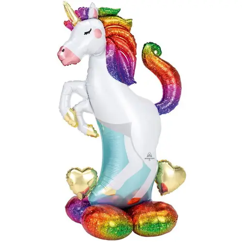 Folieballon AirLoonz Unicorn – 139 cm høj, fantastisk enhjørning!