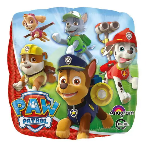 Folieballon 43 cm – Paw Patrol, de heltemodige superhvalpe