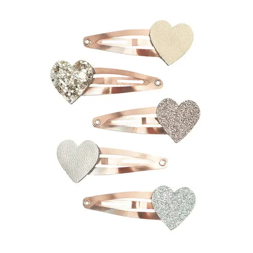 Mini Heart Fairytale – mini-hårspænder metal 5p