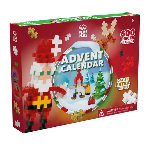 Plus Plus julekalender – Santa's World, julekalender med 600 Plus Plus-elementer