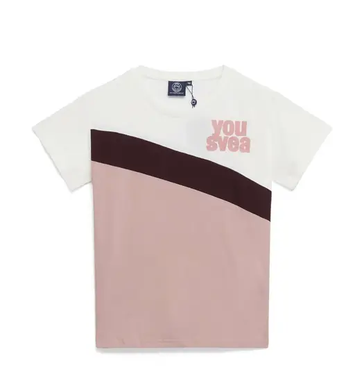 Svea Color Block T-shirt, Soft Pink, Stl 160