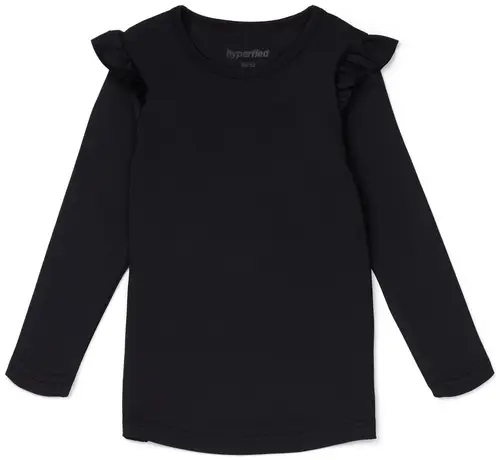 Hyperfied Frill Sleeve Top, Anthracite 86-92