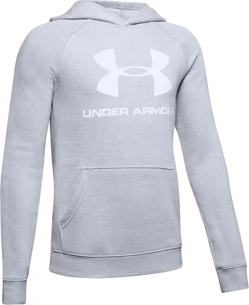 Under Armour Rival Logo Hoodie, Stealth Gray XS