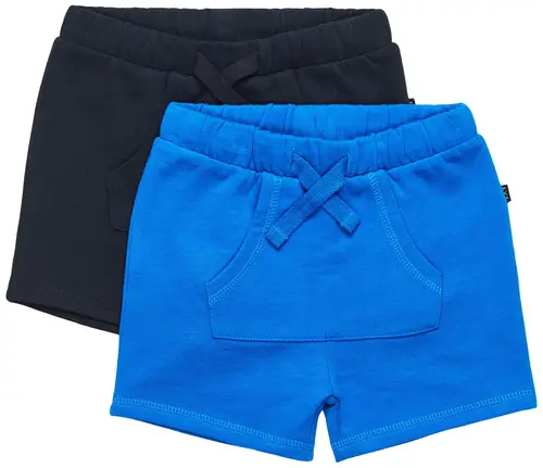 Luca &  Lola Ricolo Shorts 2-Pak, Black/Blue 122-128, Børnetøj