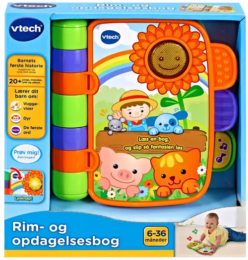 Vtech Baby Rim- &  Opdagelsesbog