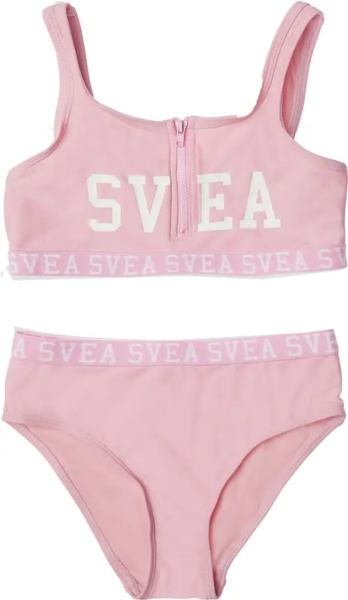 Svea Sporty Bikini m. Lynlås, Pink, 110