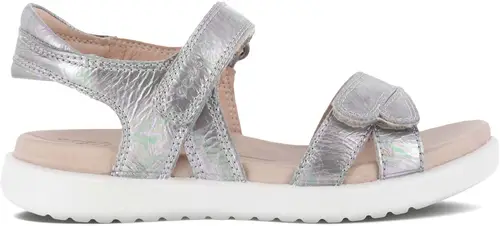 Ecco Flora Sandaler, Silver Iridescent, 25