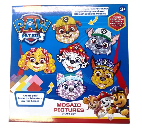 Paw Patrol Mosaic PAWfect Pup Kreasæt Ark m. Klistermærker