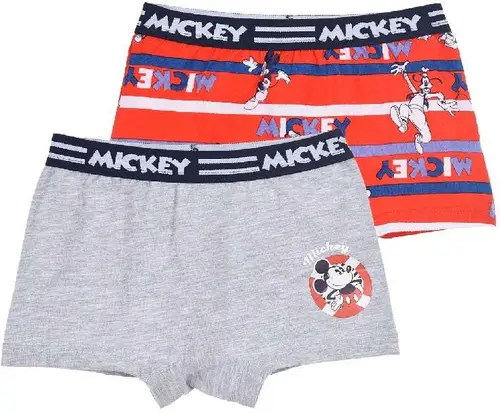 Disney Underbukser 2-Pak Mickey Mouse, Grey, 6-8 år