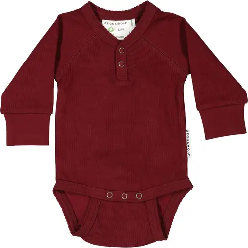 Geggamoja Body, Burgundy, 62-68, Babytøj