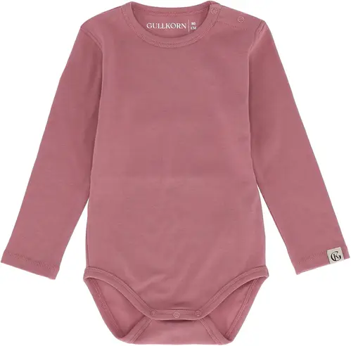 Gullkorn Design Villvette Body, Old Pink, Str. 62, Babytøj