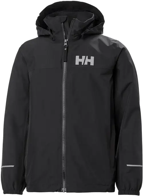 Helly Hansen JR Juell Regnjakke, Black, 128