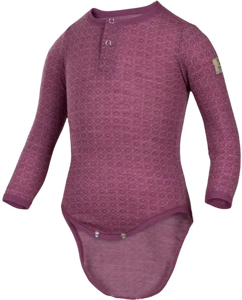 Janus Babywool Body, Purple, 60, Babytøj