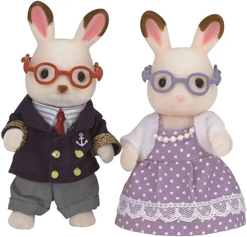 Sylvanian Families Figursæt Chokolade Kaninbedsteforældre