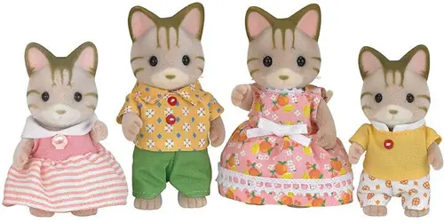 Sylvanian Families Figursæt Den Stribede Kattefamilie