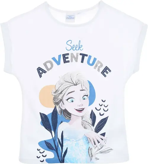 Disney Frozen T-shirt, White, 4 år