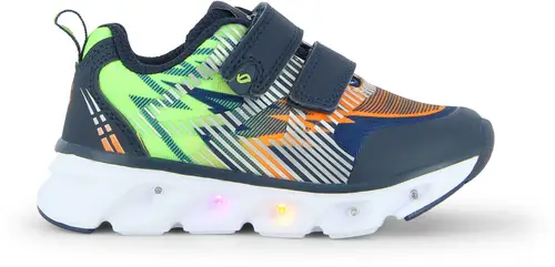 Leaf Skalka Blinkende Sneakers, Navy/Lime, 33