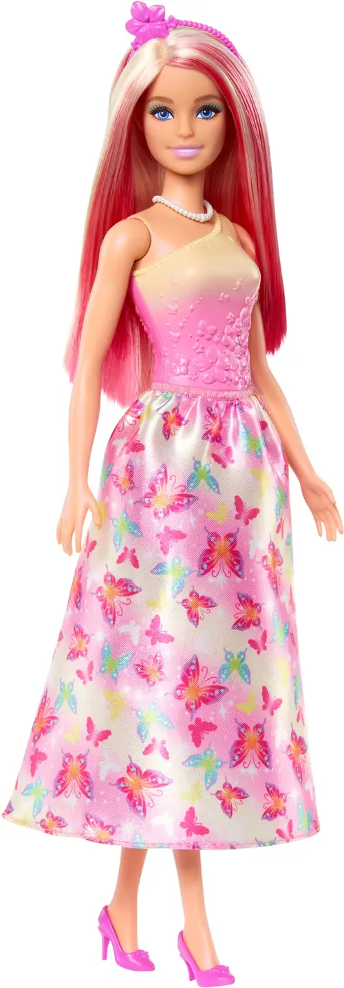 Barbie Royal Dukke med Pink Highlights