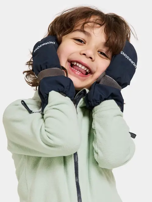 Didriksons Biggles Zip Handsker, Navy, 2-4 år