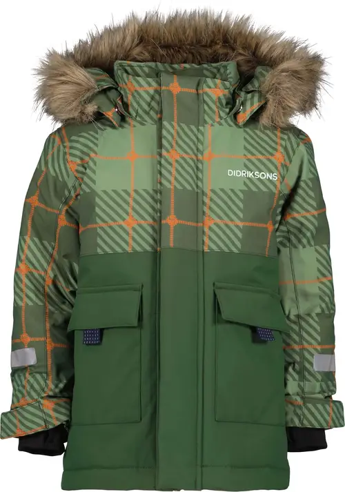 Didriksons Polarbjörn Vinterjakke, Termos Pine Green, 140