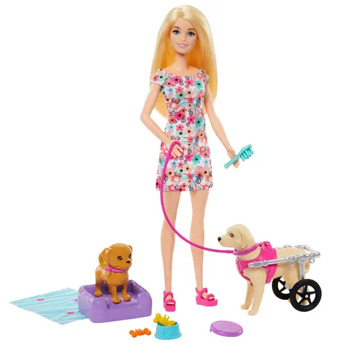 Barbie Walk and Wheel Legesæt Kæledyr